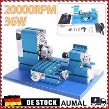 36W Mini Drehmaschine Metall Drehbank Machine DIY Model Tooling Tischdrehbank DE