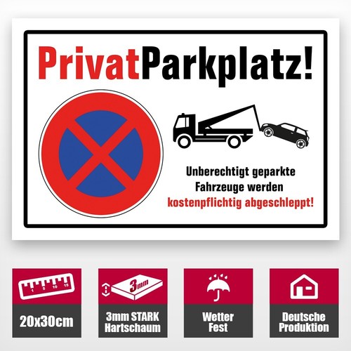 Privat parkplatz schild parken - schild,