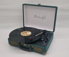 Tragbarer Retro-Plattenspieler