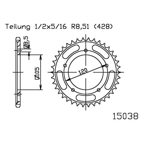 Kettenrad zähne für - 56,