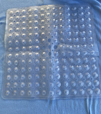 Duschmatte 53 x 53 cm PVC transparent mit Saugern