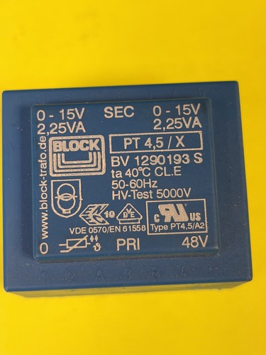 Block 5 x printtrafo - 1x,
