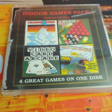 Indoor Games Pack (1986 Prism Lei) Commodore C64 (Box, Disk, Manual) working CIB