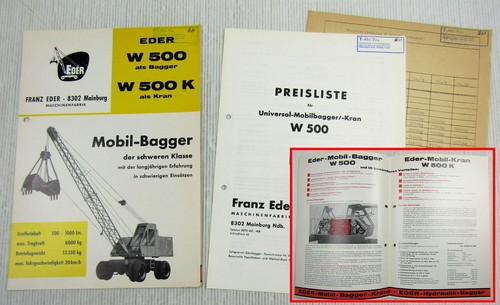 Prospekt eder w500 bagger - prospekt,