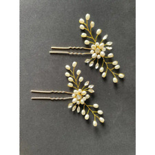 Hochzeit Haarschmuck-Perlen Haarspange-Braut Schmuck Silber-Haarschmuck Braut Go