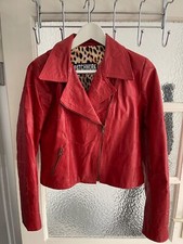 PATCHWORK Moda em Couro Jaqueta Lederjacke rot Brasilien Größe L / G