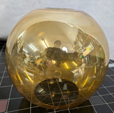 Lampenschirm Donna Ersatz Glas Amber Kugel Lampenglas Ø170x160mm DxH Loch 90mm