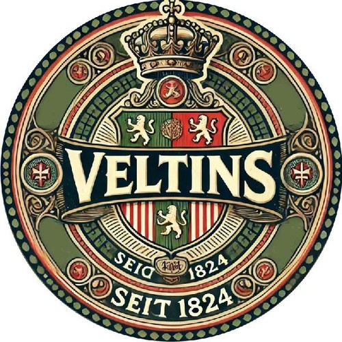Blechschild rund veltins - blechschild,