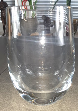 Kleine schwere Kristall Vase handgeschliffen Glas Vase