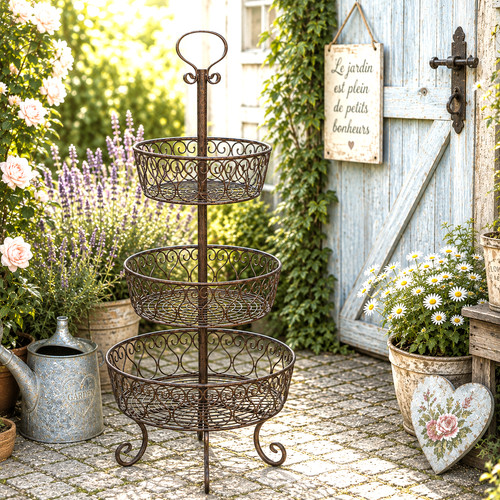 Obst kuchen blumen etagere - obst,