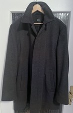 Hugo Boss Mantel 90 % Wolle 10 % Kaschmir Anthrazit 52 L Wie Neu