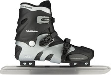 Schlittschuhe Schwarz Eislaufschuhe Speedskates Silber Hardboot Gr.39 - Nijdam