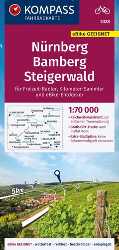 Kompass fahrradkarte 3328 - kompass,