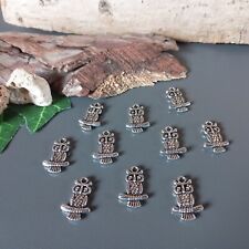 10 Eulen Eule Charms Kettenanhänger Schmuckherstellung DIY (20)
