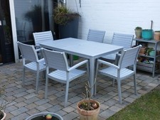 Gartengarnitur 7-tlg. Sitzgruppe Gartenmöbel Sitzgarnitur Gartenset Tisch Stuhl