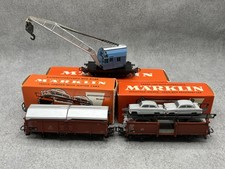 H0 MÄRKLIN Schiebedach-, Autotransport- u. Kranwagen  4611 4613 4619  OVP  #464