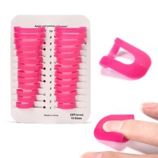 26 Stück (10 Größen) Nagelschablone Nagellack Schutz Halter Nagellack Lackschutz