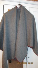 Riani Cape Poncho Schal Neu Grau 100 % Wolle 