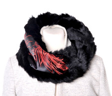 Pelz Pelzkragen Schal Feh Brokat k.Nerz Mink Mantel scarf fur coat Pelliccia