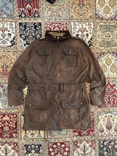Barbour Vintage Utility Mac Waxed Jacket Women’s 12 size London Streetwear Hype