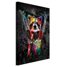 Wandbilder Groß Wohnzimmer Leinwand Bilderrahmen Kunstbilder ABSTRAKT BUNT TIERE