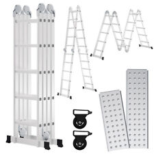 Klappleiter 4x5 582cm Schiebeleiter Teleskopleiter Außenbereich Mehrzweckleiter