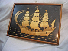 Strohbild bild segelschiff - strohbild,