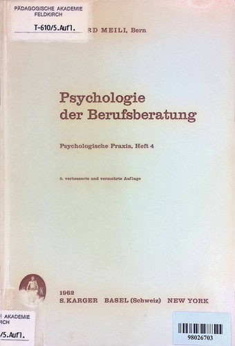 Psychologie der berufsberatung - psychologie,