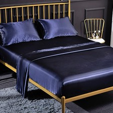 Spannbettuch einfarbig satin - einfarbig,