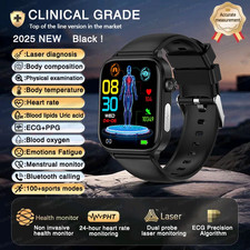 Smartwatch EKG+HRV/Harnsäure/BMI/ΒΙυtｚυcker Herren Damen Gesundheitsuhr mit