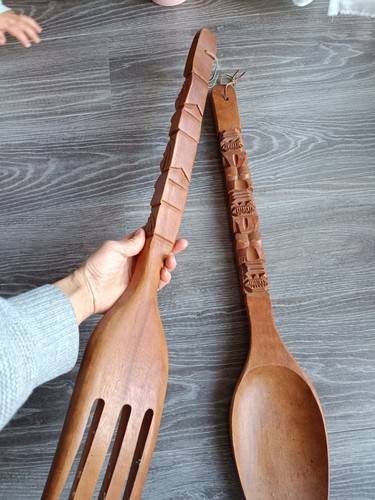 Holz wanddeko löffel - löffel, gabel