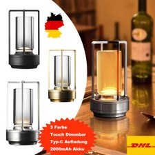 Lumison Kristall Laterne Touch Dimmbar Kabellos LED USB Nachttischlampe 