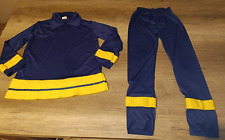 Fasching Kostüm Kinder Feuerwehr Gr. L wie Gr. 116 Set Oberteil + Hose blau gelb