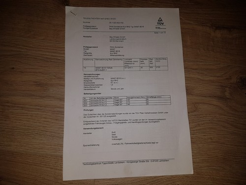 Abe tüv gutachten mam7 - abe, 8018
