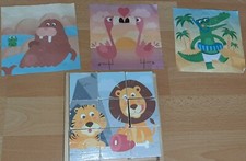 Holzpuzzle 6 Tier - Motive 9 Holzbausteine Puzzle Kinderpuzzle Tchibo TCM