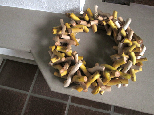Deko rattankranz holz - holz, kranz