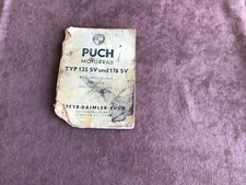 Original Puch Motorrad 125 SV 175 SV 1956 Betriebsanleitung