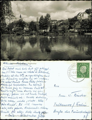 Ansichtskarte sulzbach der - ansichtskarte, an