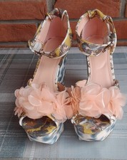 H&M Designer Plateau Riemchen-Sandaletten Gr. 36 im Leo-Mixprint Hingucker , NEU