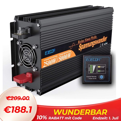 Edecoa 2500w 12v 230v - 12v, zu