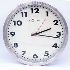 NeXtime Designer-Wanduhr Ø 34 cm – Stilvolle Uhr für Wohnzimmer /