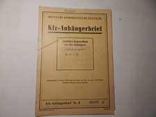 DDR KFZ-Brief Anhänger