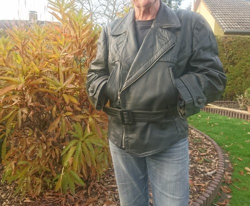 Leder jacke aus - aus, 50er