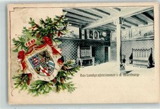 13929853 - 5900 Eisenach Das Landgrafenzimmer in der Wartburg Wappen Krone