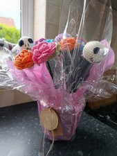 Häkelblumen Handarbeit Geschenkidee