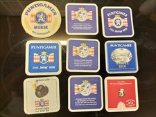 9 Bierdeckel Puntigamer Bier Österreich , zum Teil älter 