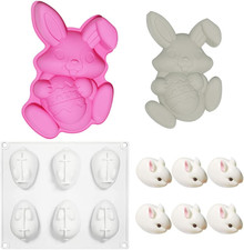 Osterhasen-Eierform, Backform Hase Kuchenform Silikon, Ostereier Silikonform, Si