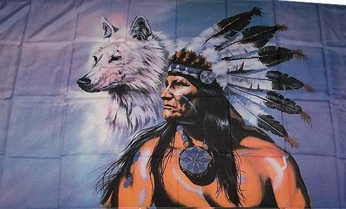 Fahne flagge indianer mit - fahne,