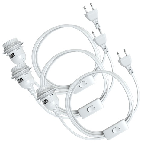 E27 lampenfassung mit kabel - mit,