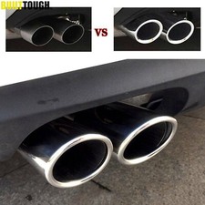 Silber Auspuff EdelstahlEndrohre Auspuffblende für VW-PassatTiguan Mercedes W204
